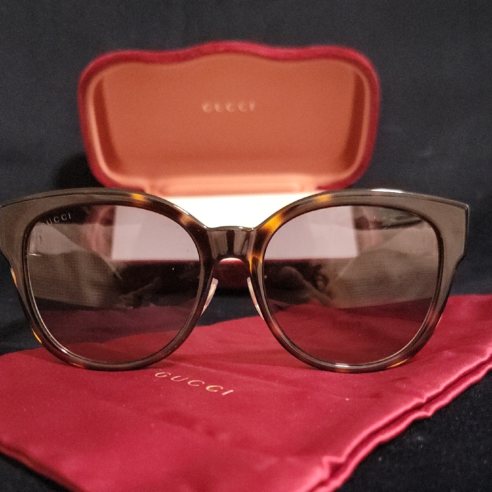 New Authentic Gucci Brown Sunglasses - Picture 1 of 12